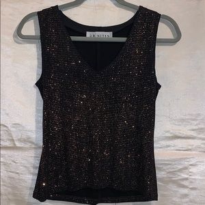 Sparkly black Caliendo top⚡️